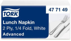 Tork Szalvéta, 1/4 hajtogatott, 2 rétegű, 33x33 cm, Advanced "Lunch", fehér