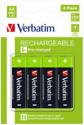 Verbatim Tölthető elem, AA ceruza, 4x2500 mAh (VAKUAA)