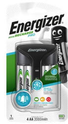 Energizer Elemtöltő, AA ceruza/AAA mikro, 4x2000 mAh AA (előtöltött), kijelzővel "Pro (ETL09)