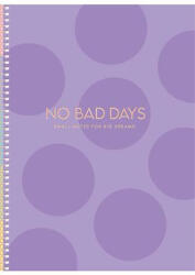 Shkolyaryk Publishing House Spirálfüzet, B5, kockás, 80 lap, keményfedeles "No bad days", vegyes