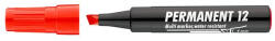 ICO Alkoholos marker, 1-4 mm, vágott "Permanent 12", piros (TICP12P)