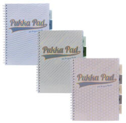 Pukka Pad Spirálfüzet, A4, vonalas, elválasztóval, 100 lap "Haze Project Book", vegyes szín (PUP9871)