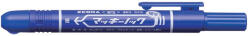 Zebra Alkoholos marker, 1, 3 mm, nyomógombos "Mckie Retractable", kék (TZ51062JP)