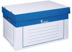 Victoria Office Archiválókonténer, 325x460x270 mm, karton, kék-fehér