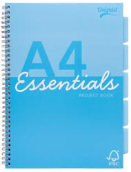 Pukka Pad Spirálfüzet, A4, vonalas, 100 lap "Unipad Essentials Project Book", vegyes