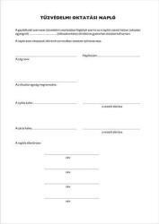 Victoria Paper Nyomtatvány, tűzvédelmi oktatási napló, 40 oldal, A4, 10 tömb/csomag