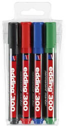 edding Alkoholos marker készlet, 1, 5-3 mm, kúpos "300", 4 különböző szín (TED300W)