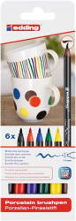 edding Ecsetirón készlet, porcelánra "4200 Family color", 6 különböző szín (TED4200F)