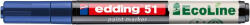 edding Lakkmarker, 1-2 mm "51", kék (TED51K)