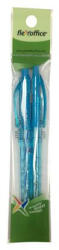 FlexOffice Golyóstoll, 0, 25 mm, nyomógombos, 2 db/bliszter "Jonat", kék (FOGT017BLK)