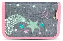 Belmil Tolltartó, klapnis, cipzáras "Shine Bright", szürke-rózsaszín, csillagok