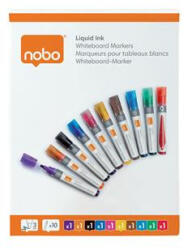 Nobo Táblamarker, folyékonytintás, kúpos, 1-3 mm, vegyes színek