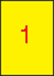 APLI Etikett, 210x297 mm, színes, sárga, 100 etikett/csomag (LCA11838)