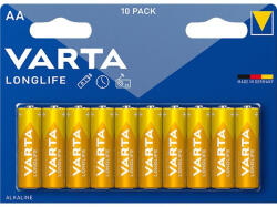 VARTA Elem, AA ceruza, 10 db, műanyagmentes "Longlife (VELEAA10R)