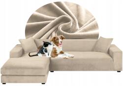 Ubieramy-meble Teljes Sarok Huzat Kasmír Bézs Velúr Rugalmas 2+2 személyes (42W-BKA(2+2))