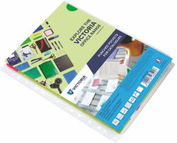 Victoria Katalógustartó genotherm, lefűzhető, A4, 150 mikron, víztiszta, 20mm