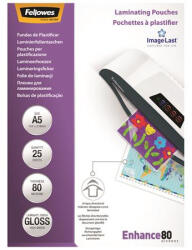 Fellowes Meleglamináló fólia, 80 mikron, A5, fényes, 25 db (IFW53960)