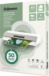 Fellowes Meleglamináló fólia, 80 mikron, A3, fényes, 100 db "Light (IFW142988)