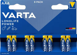 VARTA Elem, AAA mikro, 8 db "Longlife Power (VEHEAAA8)
