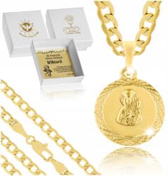 Golden Haus Arany Lánc És Medál Istenanya 18K Ajándék Fiúnak Áldozásra (Złoty łańcuszek medalik matka boska chłopca)