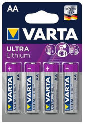 VARTA Elem, AA ceruza, 4 db, lítium "Ultra Lithium (VEULAA4N)