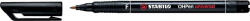 STABILO Alkoholos marker, 0, 7 mm "OHPen F", fekete (TST84246)
