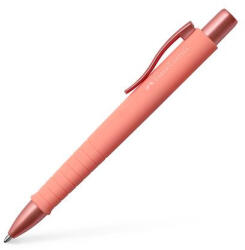 Faber-Castell Golyóstoll, 0, 7 mm, nyomógombos tolltest, korallpiros tolltest "Poly Ball Urban", kék (TFC241125)