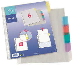 Viquel Genotherm, lefűzhető, jelölőfüles, A4, 90 mikron, víztiszta, 6 részes