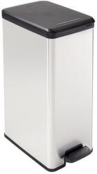 Keter Pedálos szemetes, 40 l "Slim Bin", fekete-ezüst