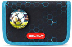 Belmil Tolltartó, klapnis, cipzáras "Kick the Ball", fekete- kék, foci