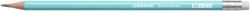 STABILO Grafitceruza radírral, HB, hatszögletű "Swano Pastel", kék (TST490806)