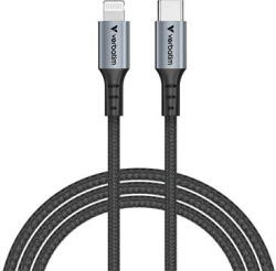 Verbatim USB kábel, USB-C - Lightning (Apple), 1, 2m, fekete