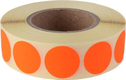  Etikett, 20 mm kör, 1000 etikett/tekercs, fluo piros - officepantry