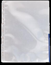 Esselte Genotherm, lefűzhető, felül/oldalt félig nyitott, A4, 105 mikron, víztiszta, kék