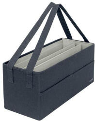 LEITZ Hordozótáska, 3 rekeszes "Fabric Hot Desking", sötétszürke