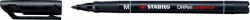 STABILO Alkoholos marker, 1 mm "OHPen M", fekete (TST84346)