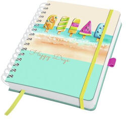 Sigel Spirálfüzet, 168x215 mm, pontrácsos, 120 lap, keményfedeles "Jolie Summer Breeze