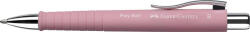 Faber-Castell Golyóstoll, 0, 7 mm, nyomógombos, rózsaszín tolltest "Poly Ball", kék (TFC241127)