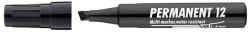 ICO Alkoholos marker, 1-4 mm, vágott "Permanent 12", fekete (TICP12FK)