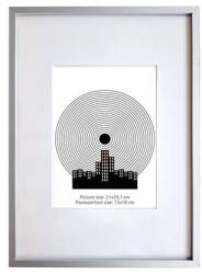  Képkeret, 21x29, 7 cm, aluminium keret, "Fotoplus", ezüst