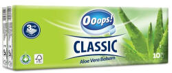 Ooops! Papír zsebkendő, 3 rétegű, 10x10 db "Classic", aloe vera