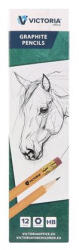 Victoria Grafitceruza radírral, HB, hatszögletű, "100