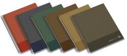 Ambar Spirálfüzet, A5, vonalas, 100 lap, keményfedeles "Kraft", vegyes színek
