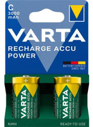 VARTA Tölthető elem, C baby, 2x3000mAh, előtöltött, műanyagmentes "Power (VAKU08R)