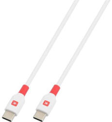 SKROSS Töltőkábel, USB-C/USB-C, gyorstöltés, 2m, fehér