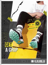 Shkolyaryk Publishing House Spirálfüzet, A4+, kockás, 80 lap "Get a grip", vegyes