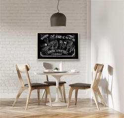 Victoria Visual Krétás tábla, fekete felület, nem mágneses, 60x90 cm, fakeret