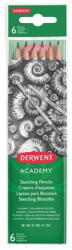 Derwent Grafitceruza szett, hatszögletű "Academy", 6 különböző keménység