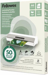Fellowes Meleglamináló fólia, 80 mikron, A6, matt, 100 db "Light (IFW143438)
