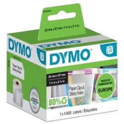 DYMO Etikett, LW nyomtatóhoz, eltávolítható, 32x57 mm, 1000 db etikett (GD11354)